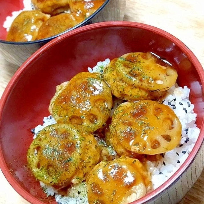 シャキシャキ蓮根のつくね丼